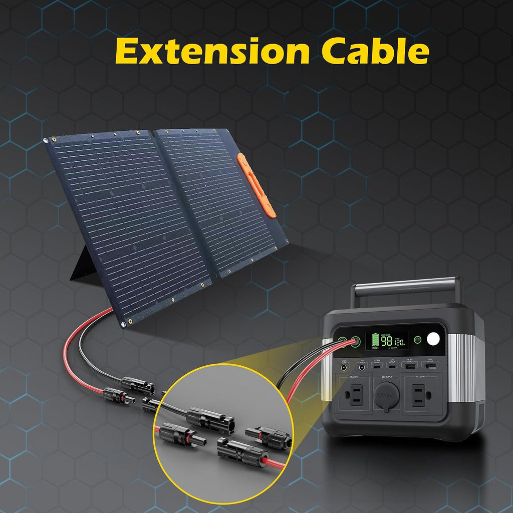 10Ft Solar Cable Solar Extension Cable,10AWG Solar Panel Extension Cable with Female and Male Connectors,Waterproof
