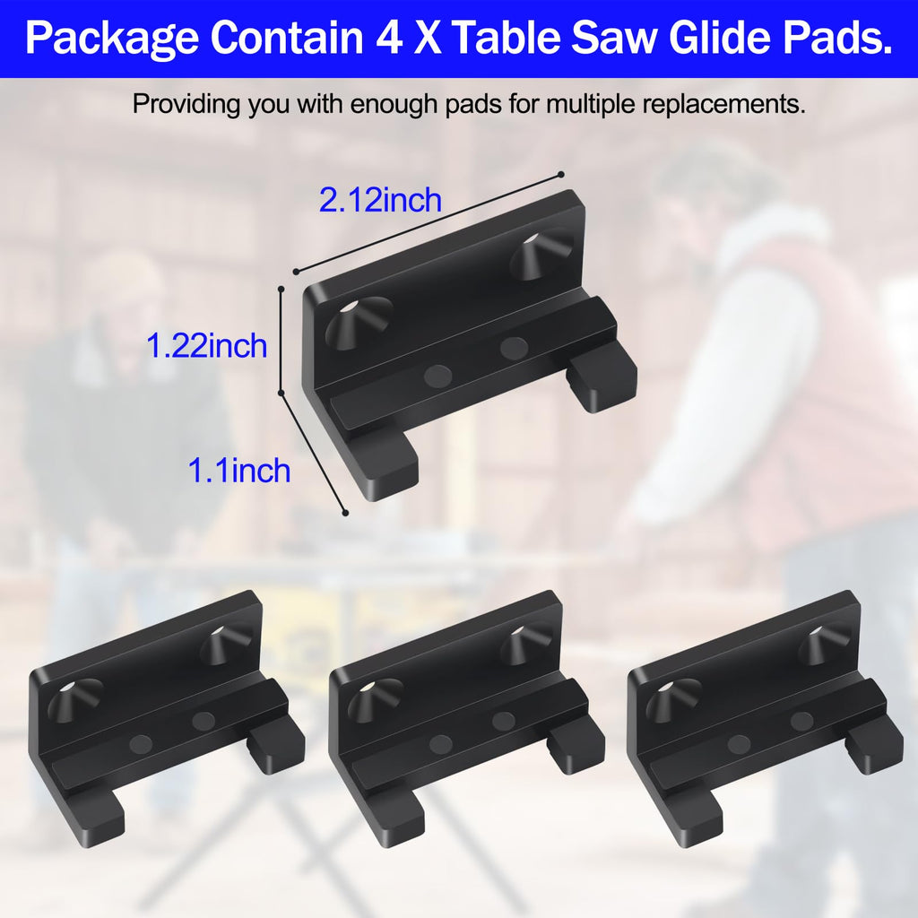 BZTT 2610950101 Glide Pads Replacement Table Saw Parts, 4pcs