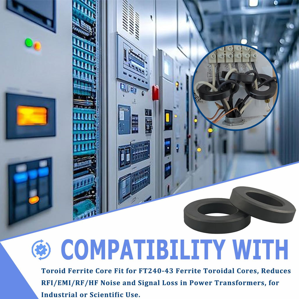 2 Pack FT240-43 Toroidal Ferrite Core 2.4 Inch Round Ring Ferrite Core