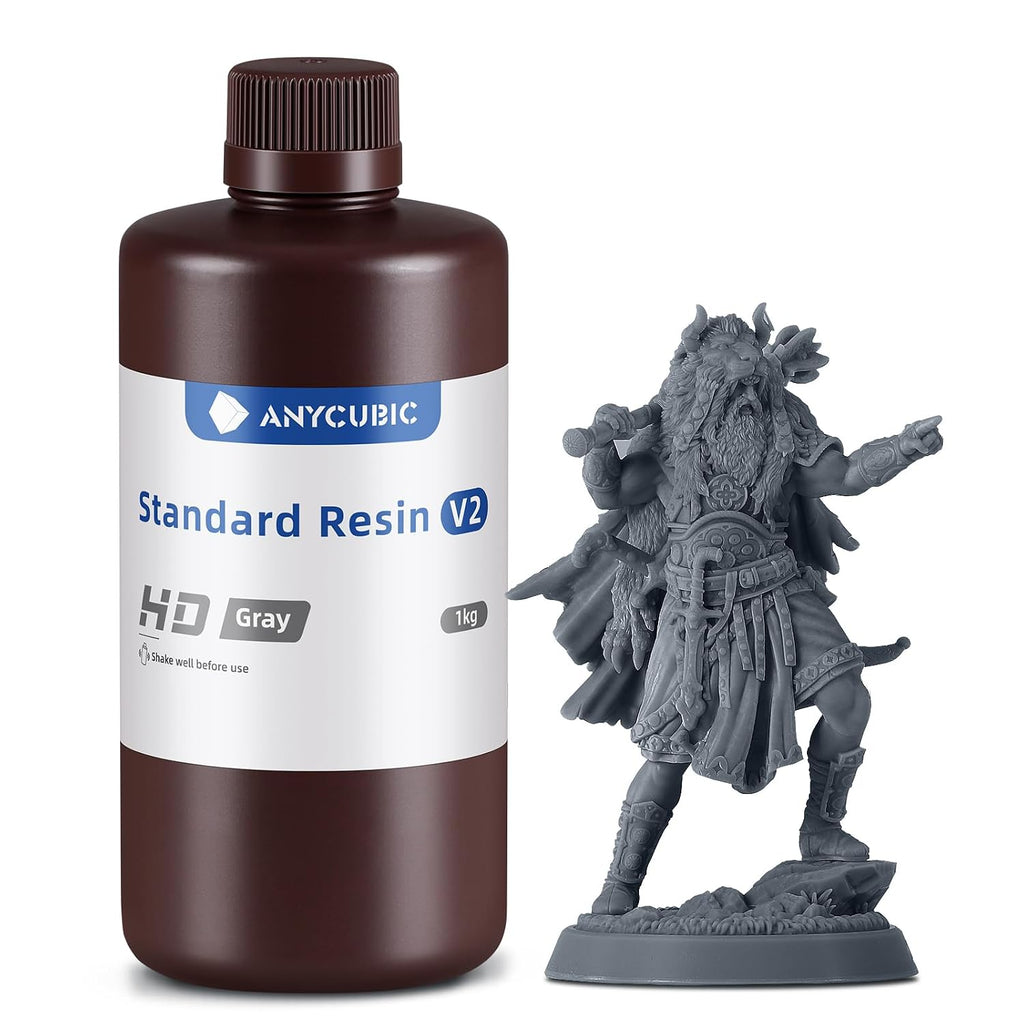 3D Printer Resin, Upgraded 8K Standard Resin V2, Enhanced Toughness and Strength, Lower-Odor, High Precision 3D