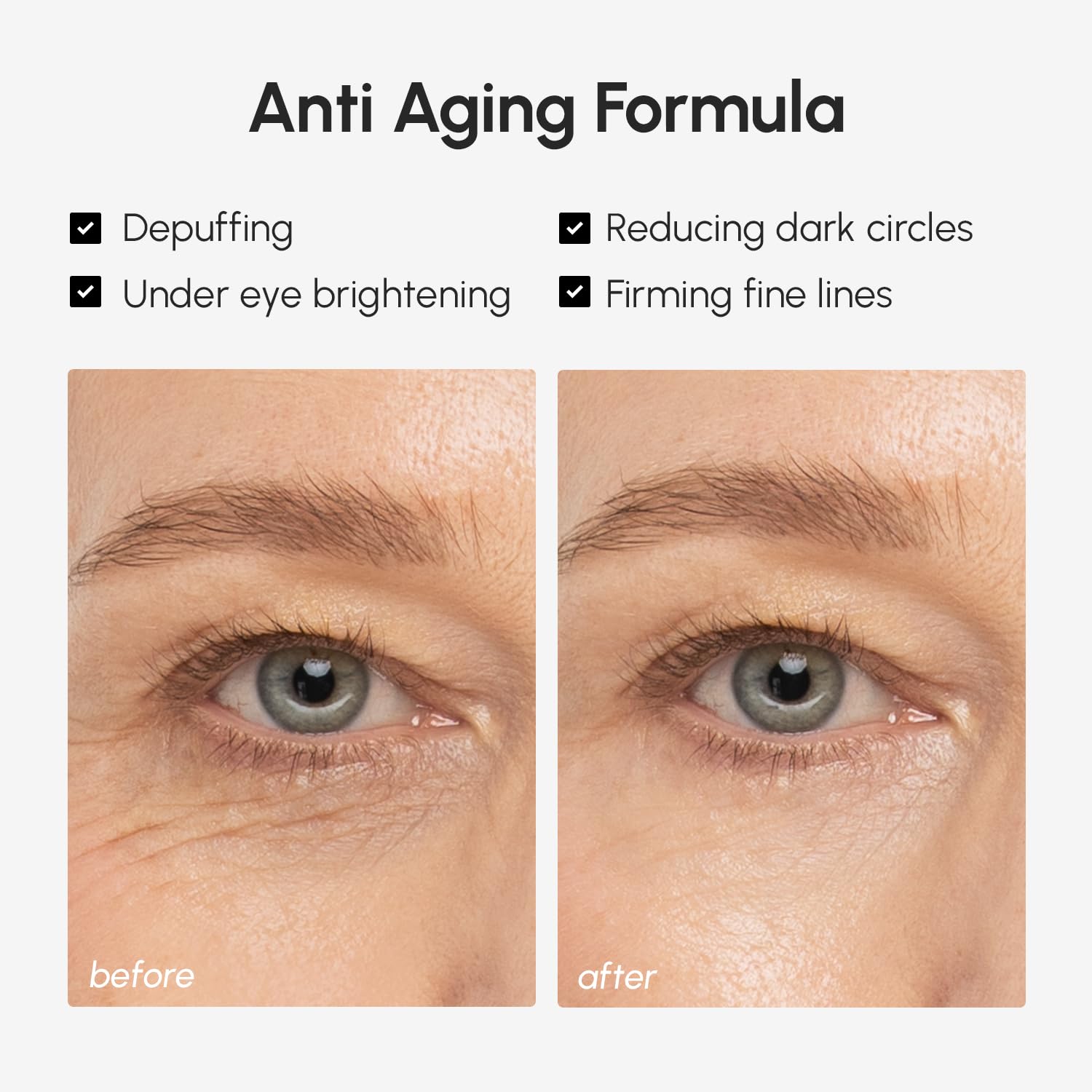 Under Eye Balm Stick Hydrating – Retinol Caffeine Under Eye Brightener Stick for Older Women – Collagen Undereye