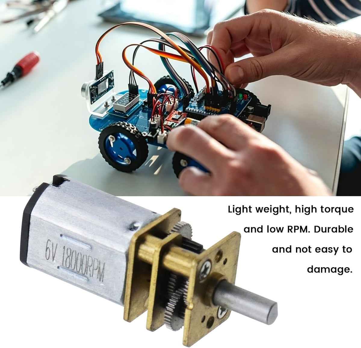 Antrader 30 RPM DC 6V GA12-N20 Micro DC Geared Electric Motor