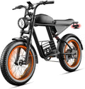 Electric Bike for Adults, 48V 1500W/3000W Dual Peak Motor, 35 mph Top Speed, 20" 4.0" Fat Tires, 7-Speed Shimano