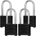 Large Padlock Combination Lock 2.2", Long Shackle, 4 Big Digit, 4Pcs