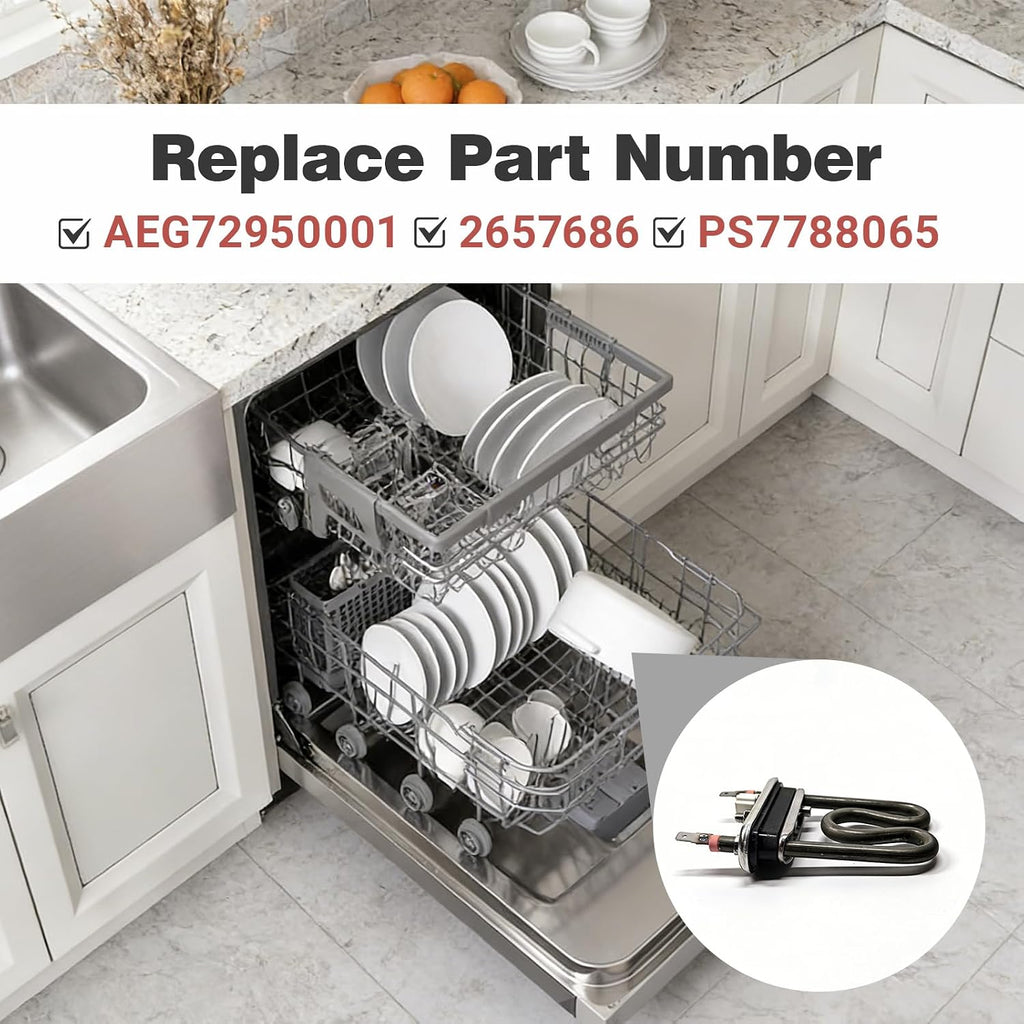 AEG72950001 Dishwasher Heating Element Assembly Replacement