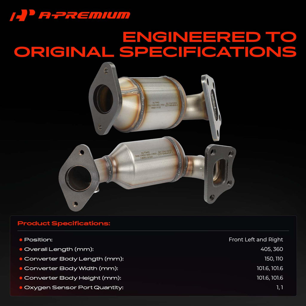 A-Premium 2 PCS Front Catalytic Converter Kit, E.P.A Compliant