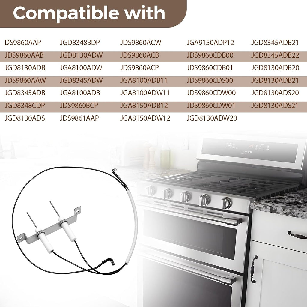 WP74005890 74005890 Range Oven Spark Igniter Compatible with Whirlpool Jenn-Air KitchenAid Maytag Replaces AP6010920 PS11744110 AP6010920 74006098 7432P120-60