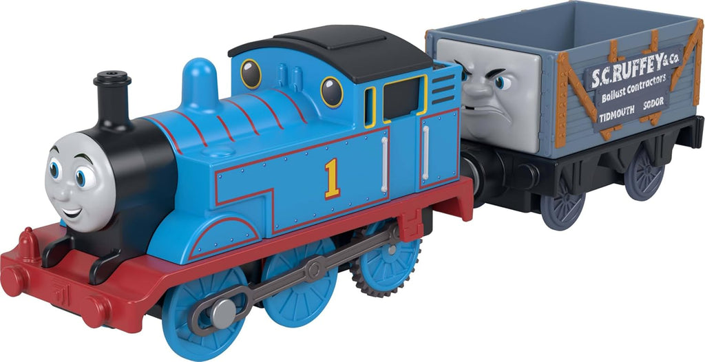 Motorized Thomas Engine & S.C. Ruffey Truck | Fisher-Price Battery-Powered Toy Train & Vehicle for Preschoolers