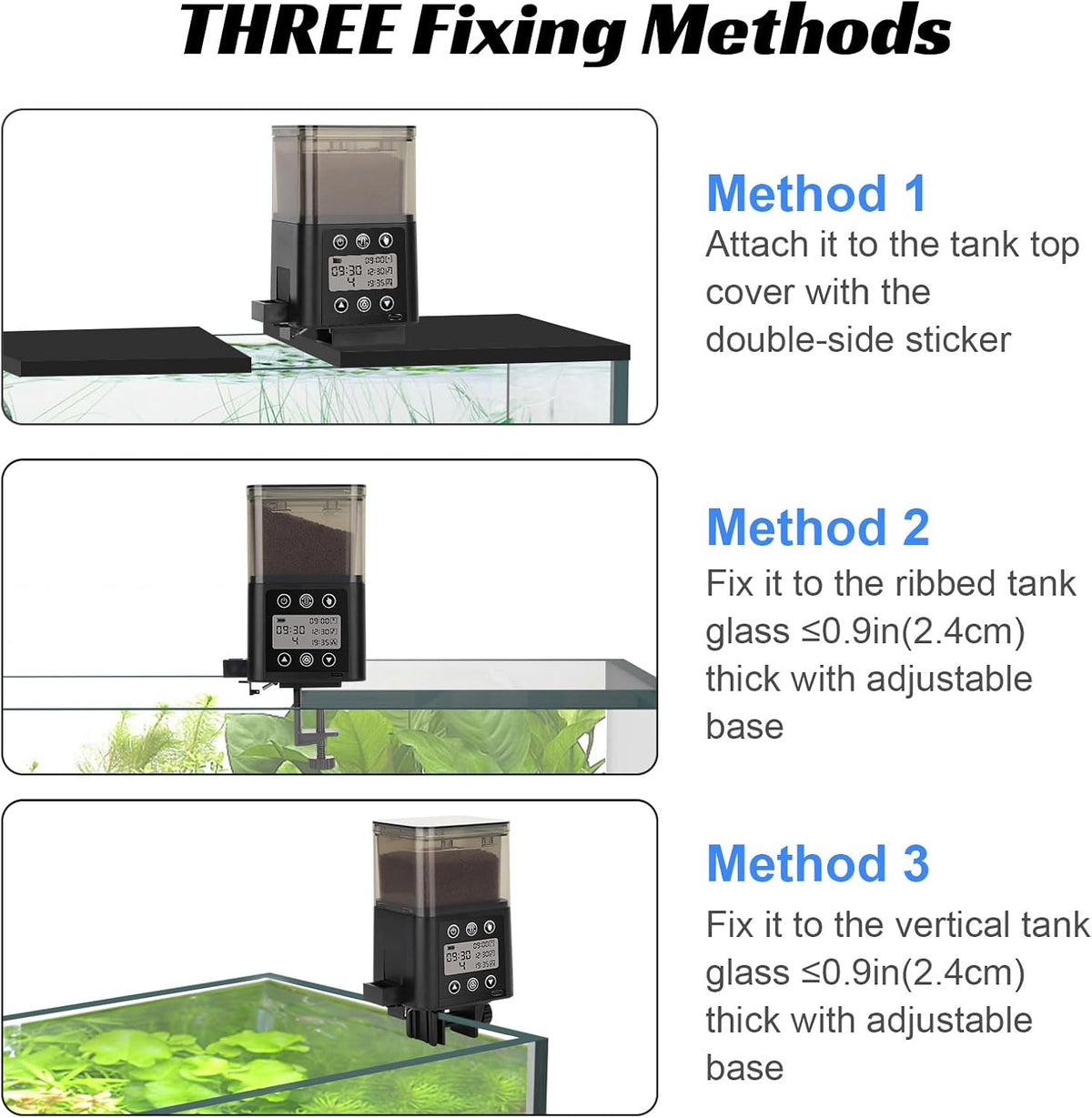 USB Automatic Fish Feeder for Aquarium, 320ML for 3~6 Months