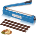 16 Inch Impulse Heat Sealer Machine with Extra Replace Element Grip, Blue