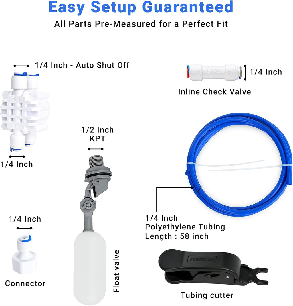 RO/DI Float Valve Kit for Reef Tank and Aquarium ATO Auto Top Off