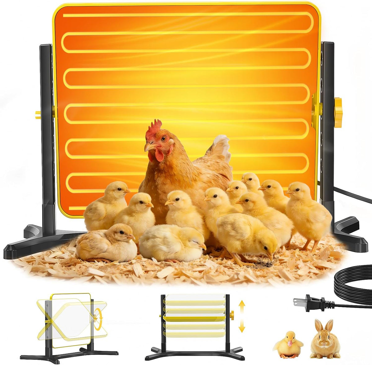 Brooder Plate for Chicks, 50-158°F Brooder & Chicken Heater for Coop with Smart Thermostat, UL certified Radiant