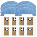 6 Pack Mop Pads with 8 Dust Bags for Trouver E10, for Liectroux M70 Pro