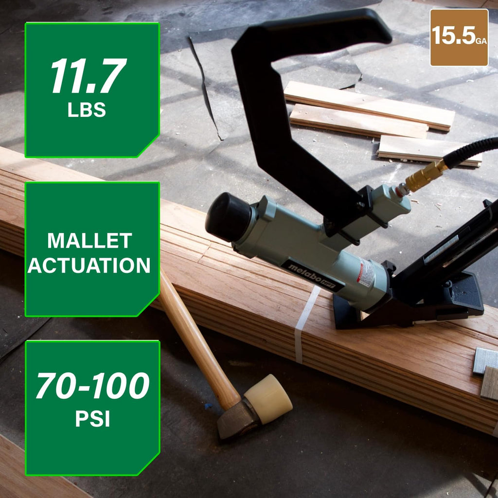 2-in-1 Flooring Nailer & Stapler, Accepts 16-Gauge L-Shaped Cleat Nails &15.5-Gauge 1/2-Inch Crown Flooring Staples