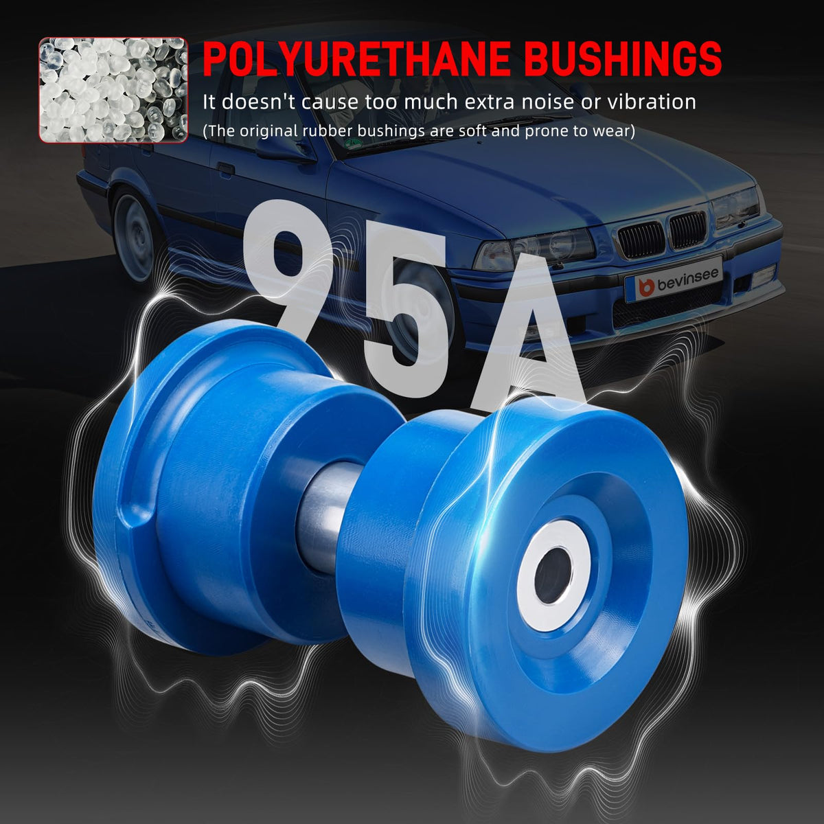 Bevinsee 95A Polyurethane Rear Subframe Bushing Kit