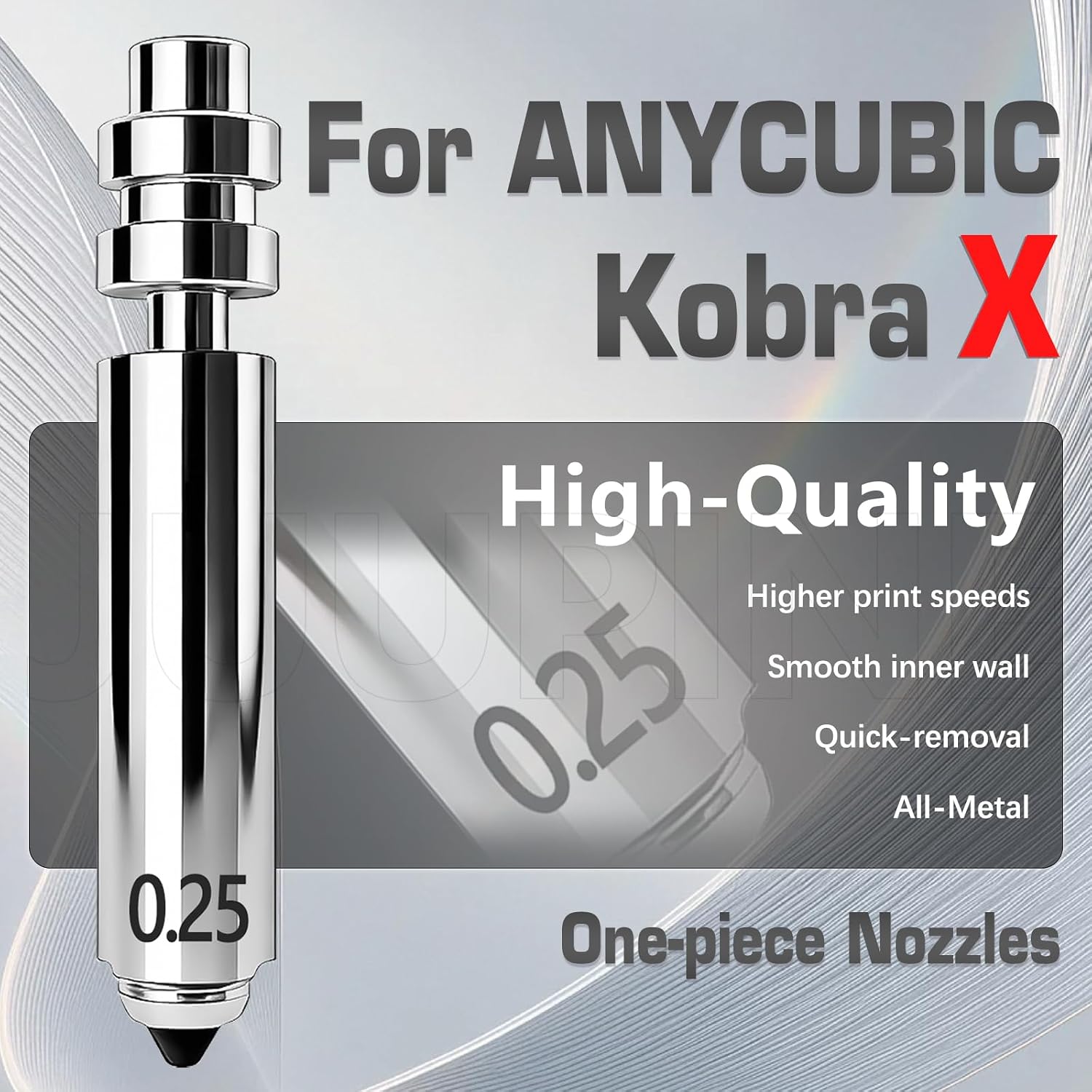 2 PK 0.25 Kobra X/Kobra 4 Nozzle Bimetallic Nozzle for Anycubic Hotend Print Head Assembly Kobra X/Kobra 4 Nozzles