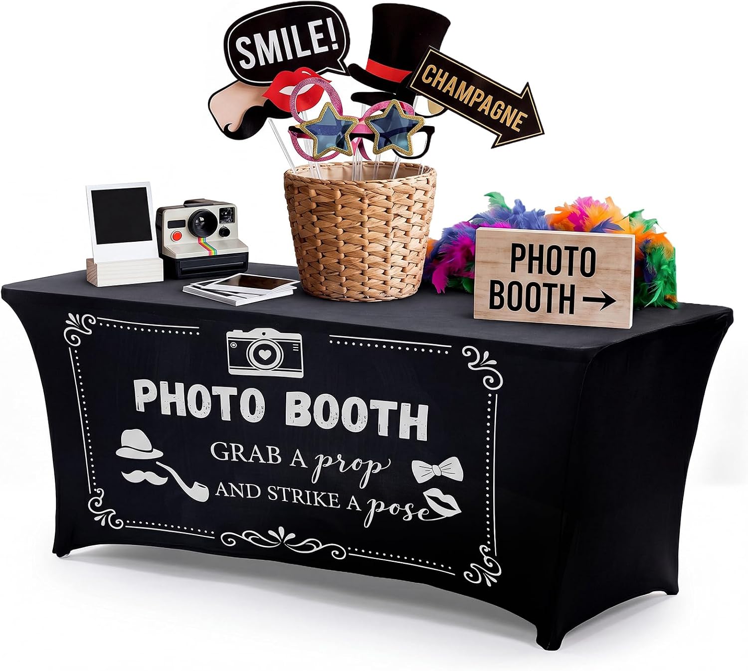 1 Pcs Photo Booth Table Cloth 6 ft Wedding Photo Booth Props