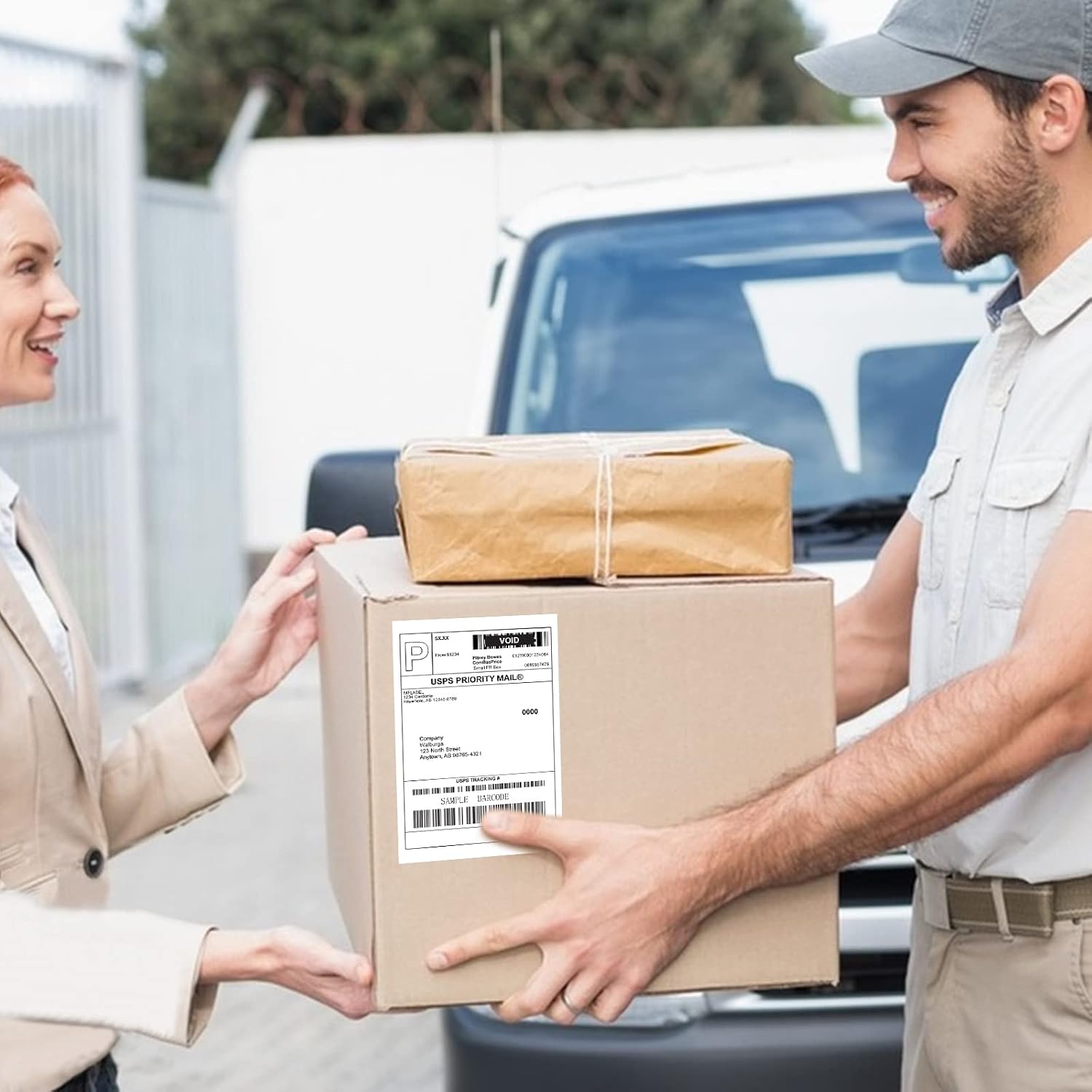 4x6 Direct Thermal Labels (4000 Labels) 4" x 6" Perforated Shipping Labels Compatible with Zebra Printers Fanfold