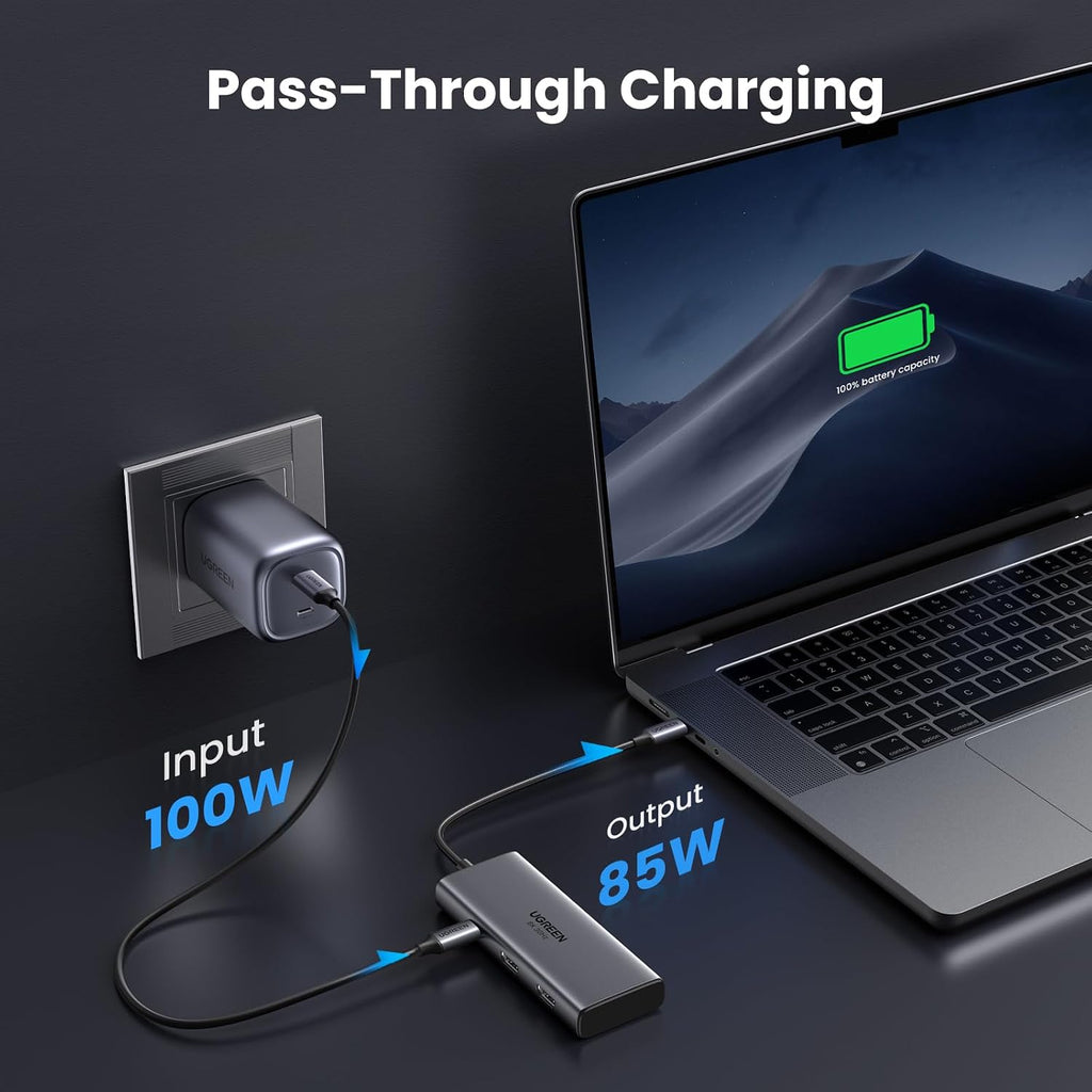 USB C Docking Station Dual Monitor 4K@60Hz, 6-in-1 Dock with 2xHDMI | Single 8K@30Hz, 100W PD, 2x5Gbps USB-A &