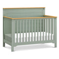 Shea 4-in-1 Convertible Crib in Light Sage and Honey, Greenguard Gold and FSC Certified