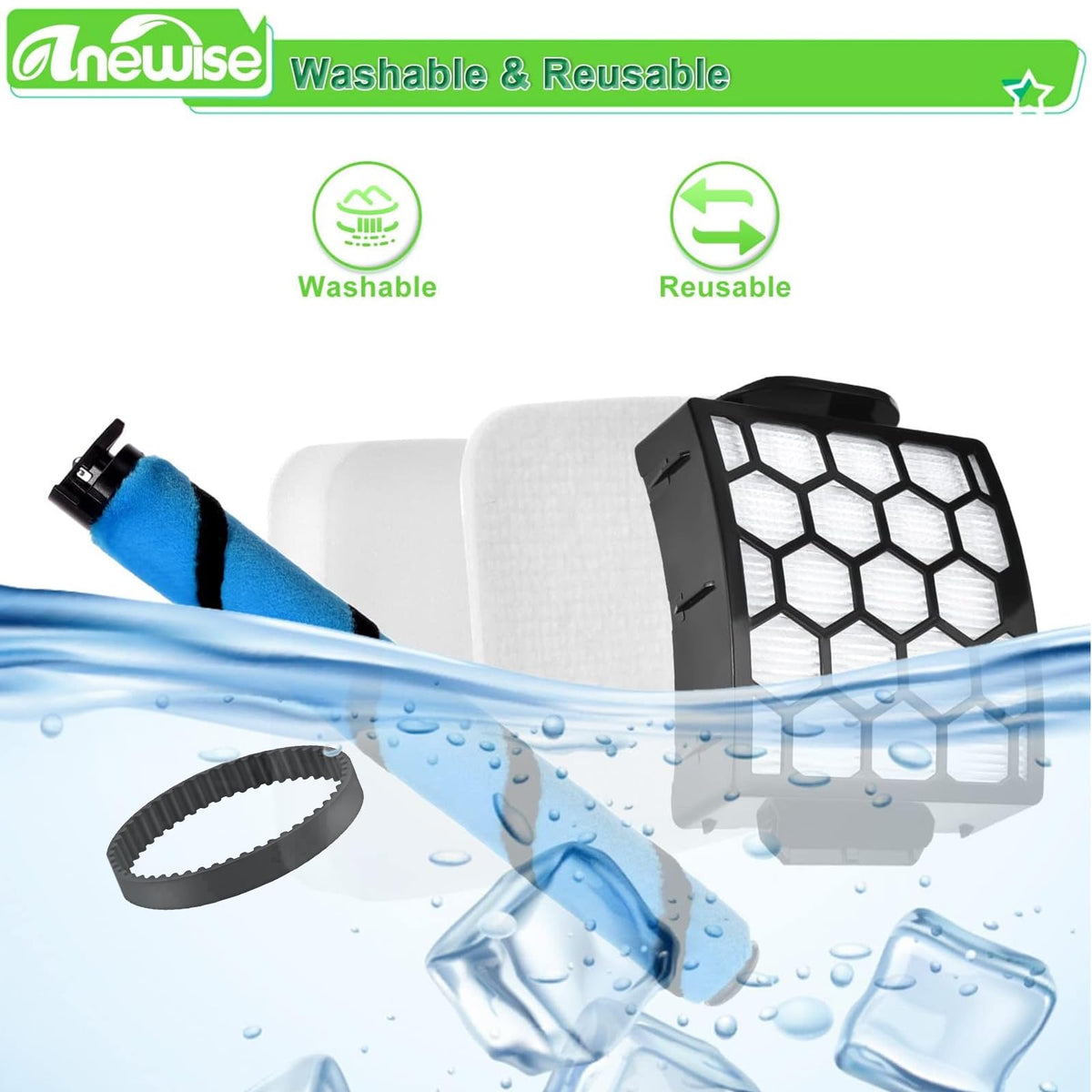 Filter Brush Belt for Shark UV850 Performance Lift-Away ADV DuoClean