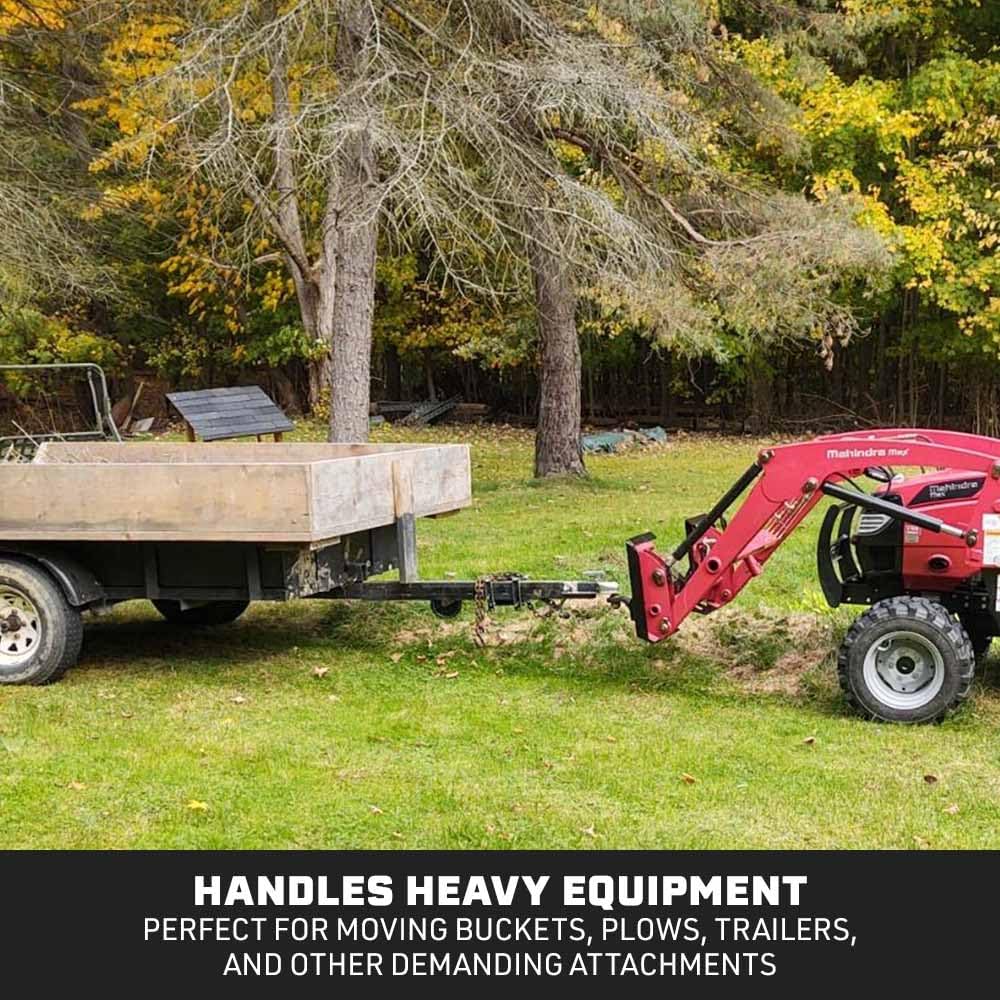Universal Cut Out Receiver Mount Plate, 1/4" Thick Skid Steer Plate Attachment, 2" Receiver Hitch, 3000 LB Weight