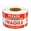 2"x 3" Fragile Stickers 500 Labels Per Roll Strong Adhesive (Handle with Care,Do Not Drop,Thank You) Labels for