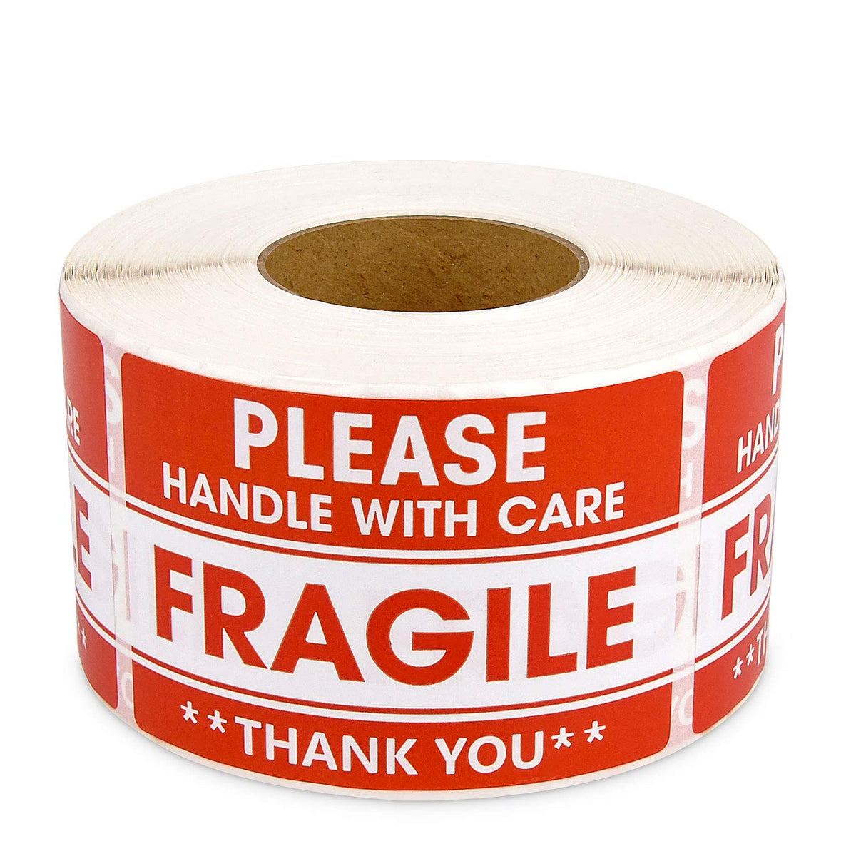 2"x 3" Fragile Stickers 500 Labels Per Roll Strong Adhesive (Handle with Care,Do Not Drop,Thank You) Labels for