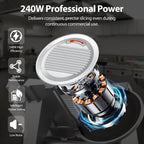 10-inch Commercial Meat Slicer 240W 0-13mm Semi-Auto Low Noise