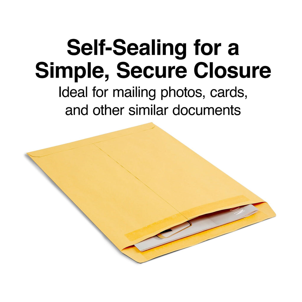 10x13 Brown Kraft Self-Seal Catalog Envelopes, 100/Pack
