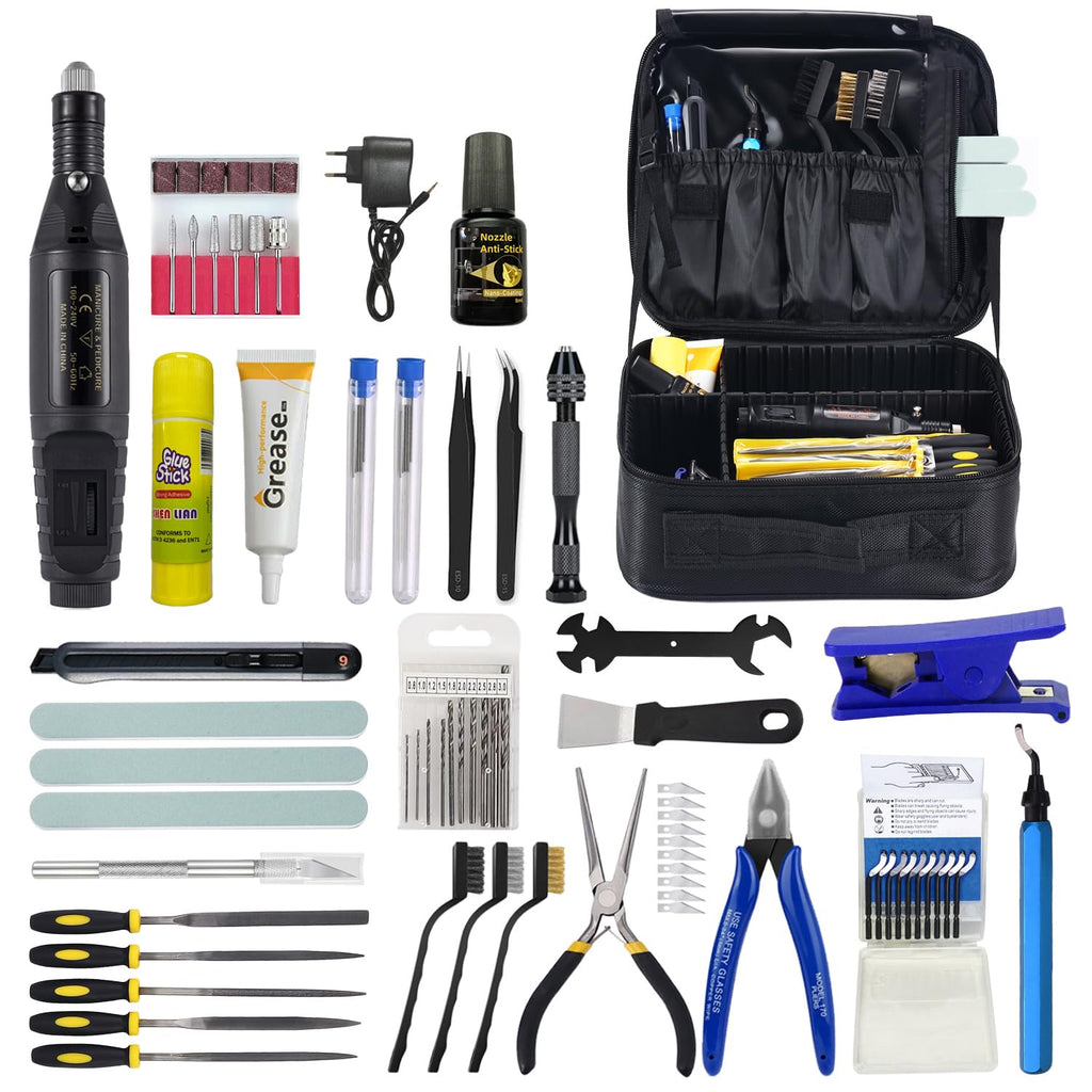 3D Printer Tools Kit with Tool Organizer Bag,3D Printing Essential Accessories, Nozzle Cleaning Kit, Deburring Tool &