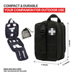 Rip Away MOLLE IFAK Pouch with Quick-Grab Handle-First Aid Kit Trauma Medical Bag-Durable 600D Polyester Emergency