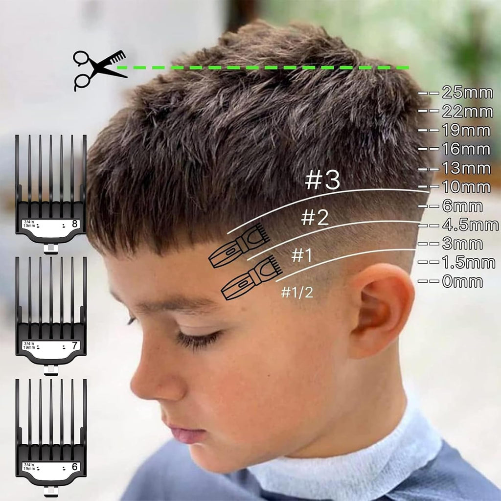 Professional for Wahl Clipper Guards Set, 10 Pcs Coded Cutting Guides #3170-400- 1/16” to 1” Compatible with All Wahl