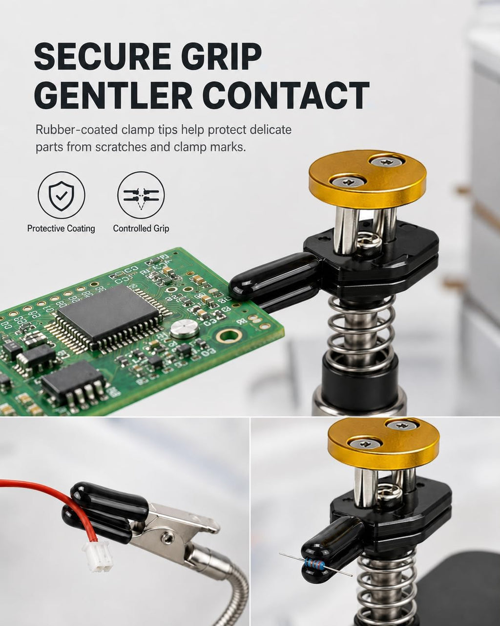 Helping Hands Soldering Station, Adjustable 4-Clamp Holder for PCB Repair