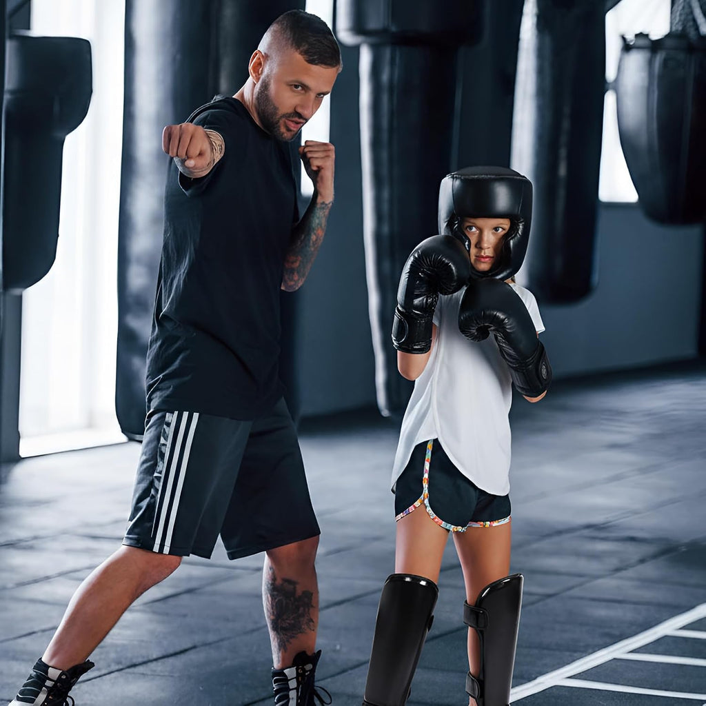 5 Pcs Boxing Guards Set for Kids with Sparring Headgear