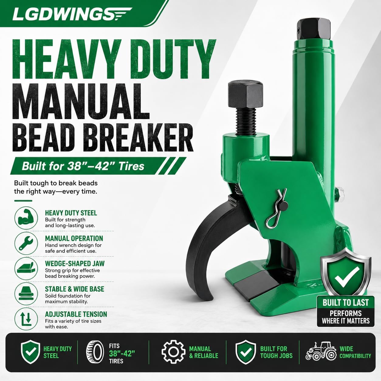 Manual Tire Bead Breaker Tool for Tire Removal, ATV & Lawn Mower