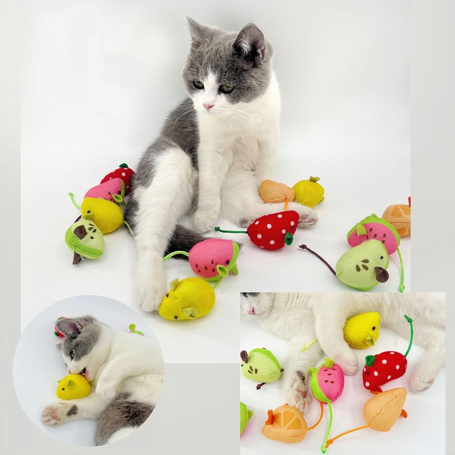 Catnip Cat Mice Toys Interactive Mouse Cat Toy for Indoor Adult Cats Kitten Kitty Baby Cat Chew Exercise Toy