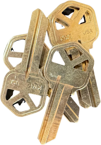 5-Pack KW1 Key Blanks – Compatible with Kwikset Residential Locks – Replacement Keys