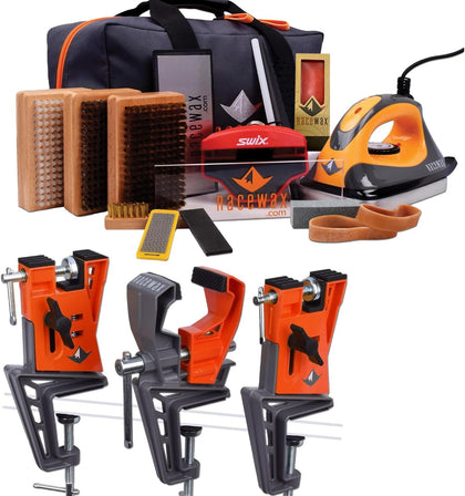Elite Ski Wax Tuning Kit Plus All Metal World Cup Ski Vise - (ZS-8008)