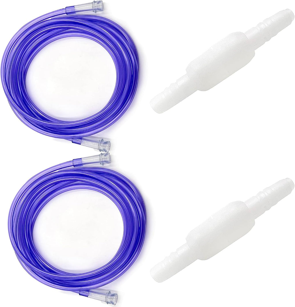 2pk 25Ft Oxygen Supply Tubing - Swivel Connectors, Crush Resistant - 360 degree rotation, for Nasal Cannulas, Cannula