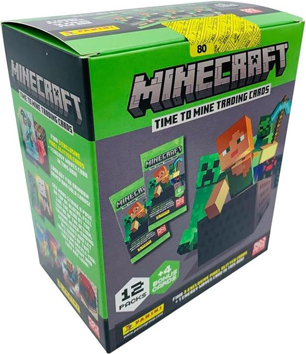 Panini Minecraft Mega Box – Official Trading Cards, 72 Cards per Box, Exclusive Foil Parallels, Rare Inserts, Great