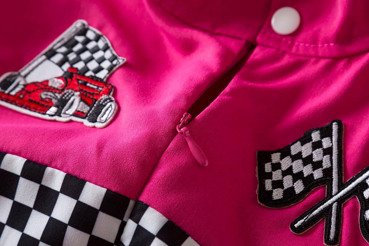 Boy Girl Kid Racer Uniform Costume Kids Racing Jumpsuits Race Car Driver Suit
