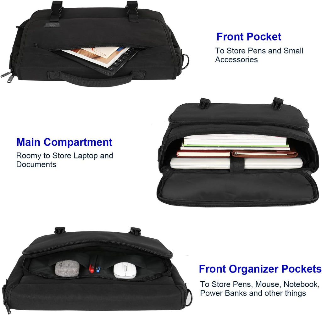Messenger Bag for Men, Briefcases Lightweight Men's Laptop Bag 15.6 inch Water Resistant Crossbody School Satchel