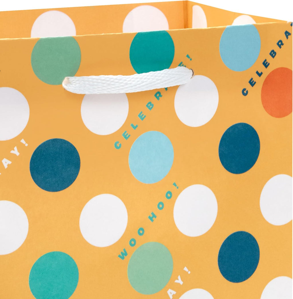 Birthday Gift Bag Assortment, 8-Pack (Teal and Yellow)