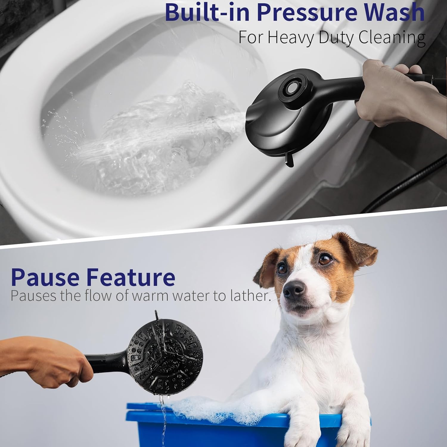 Filtered Shower Head with Handheld, Magnetic Adjustable, Matte black | High Pressure 9 Spray Modes, Hard Water
