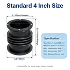 Round to Oval Adapter Magnetic Connect for Recessed Dryer Vent Box
