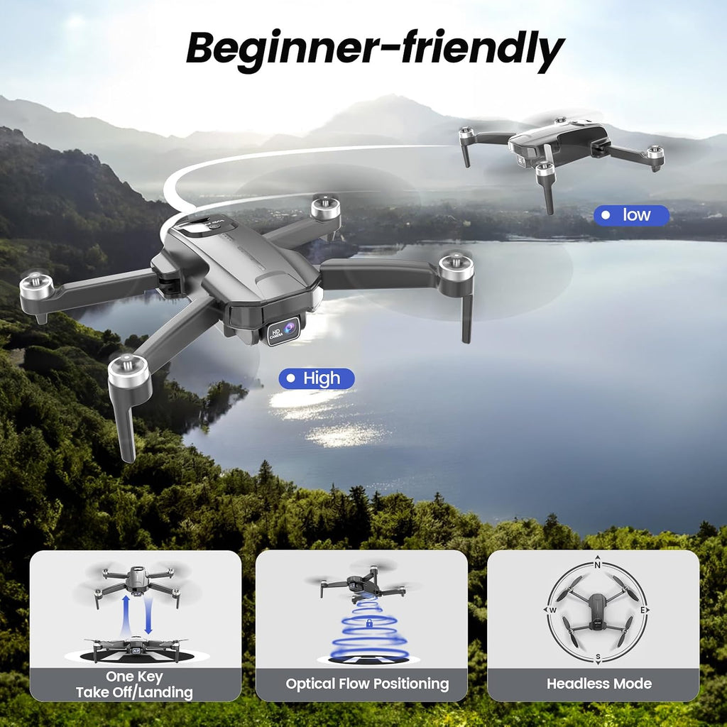 Drones with Camera for Adults 4k, WF31 GPS RC Drone FPV Foldable Quadcopter for Beginner with Brushless Motor, 5G