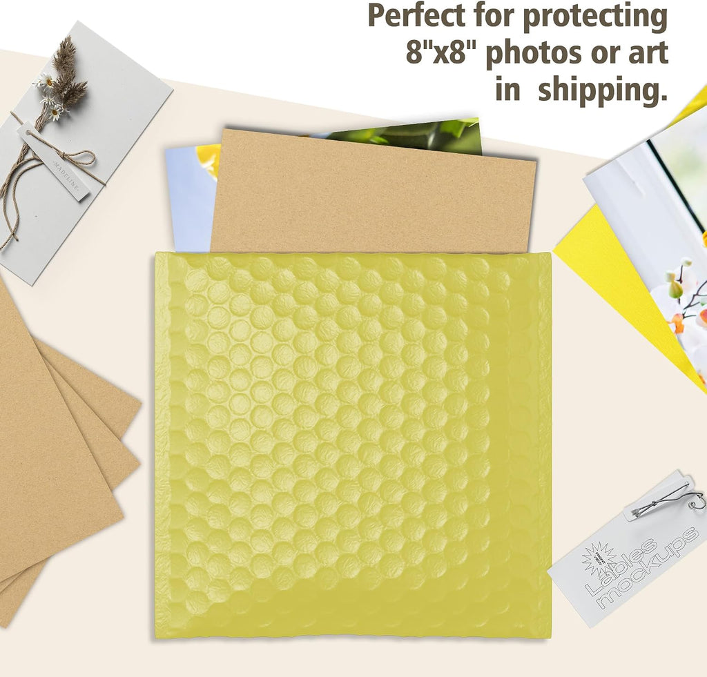 50 Pack 8x8 Corrugated Cardboard Sheets 1/8" Thick Inserts