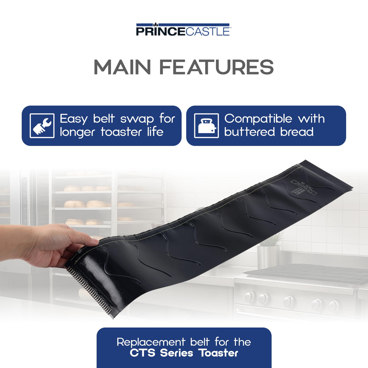 Prince Castle Silicone Replacement Belt for Prince Castle CTD Series Contact Toaster