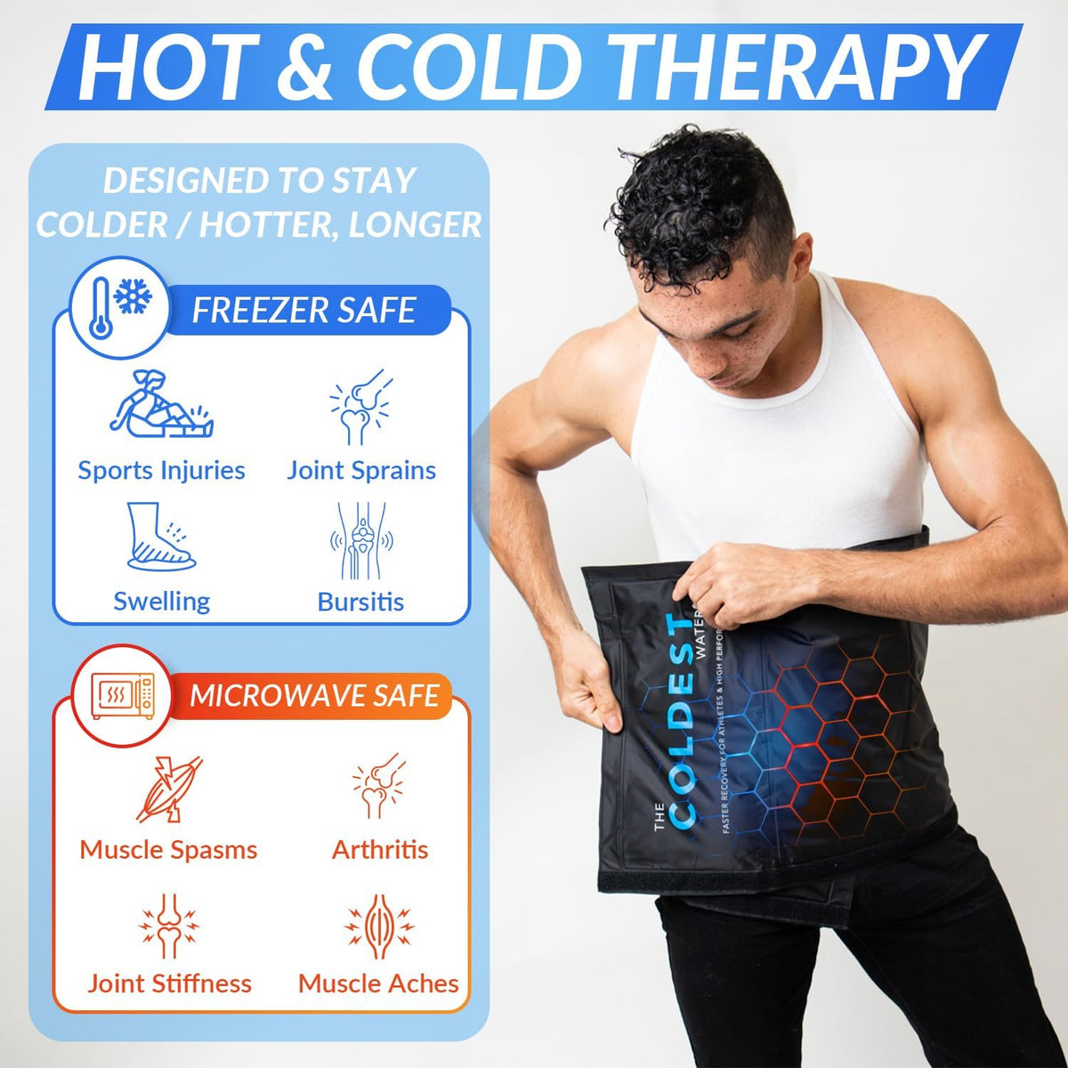 Coldest Extra Large Ice Pack for Back and Full Body - Cold Compress for Pain Relief, Ice Blanket for Sleeping or Ice
